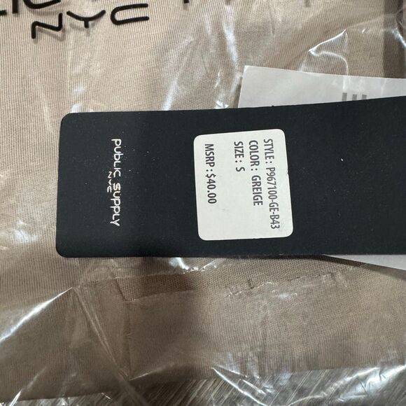 Public Supply Men’s Oversized Fit Tee Greige - Picture 4 of 5